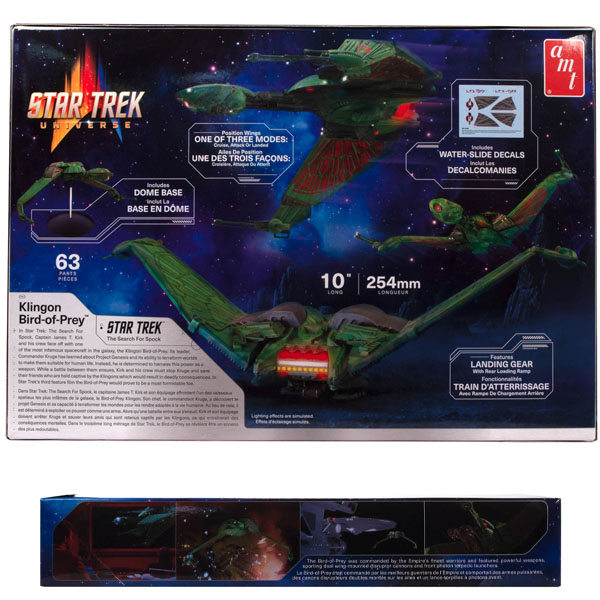 AMT Star Trek III The Search For Spock Klingon Bird of Prey 1/350 Model Kit